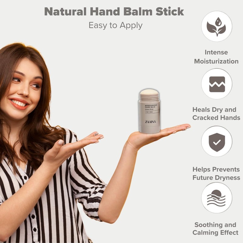ZAAINA Intensive Hand Balm Stick - Natural Moisturizing for Dry, Cracked Hands - 1.7 oz - Image 3